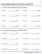 Image result for Measurement Worksheets Inches/Feet Yards