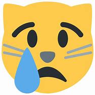 Image result for Crying Cat Face Emoji