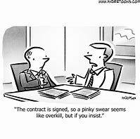 Image result for Comic Illustration of a Written Contract