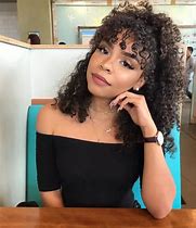 Image result for 2C Curly Hair Bangs