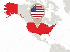 Image result for United States Highlighted World Map