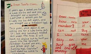 Image result for Funny Santa Letters