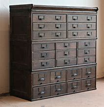 Image result for Wood Storage Cabinets with Drawers