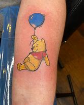 Image result for Winnie the Pooh Holding Balloon Tattoo