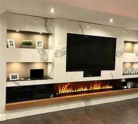 Image result for Modern TV Wall with Electric Fireplace
