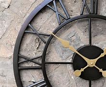 Image result for Large 80Cm Black Metal Outdoor Wall Clock