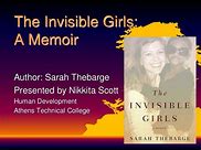 Image result for The Invisible Girl Book Kid
