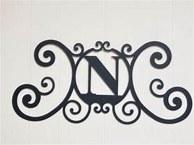 Image result for Wrought Iron Letter N