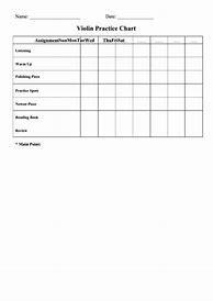 Image result for Violin Practice Chart
