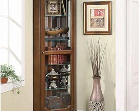 Image result for Corner Curio Cabinet