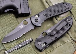 Image result for Benchmade 556SBK-S30V Mini Griptilian Serrated Knife Black