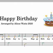 Image result for Happy Birthday Sheet Music
