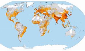 Image result for World Map of Population Density