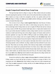 Image result for Comparison Essay Format