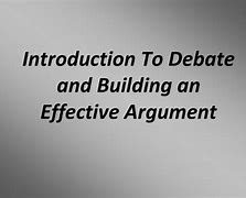 Image result for Presentation of Argument Debate