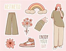 Image result for Cute Art Aesthetic Stickers