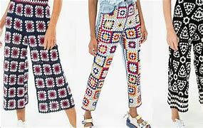 Image result for Square Pattern Pants for Women
