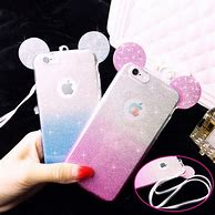Image result for iPhone 5S Minnie Mouse Ear Glitter Case