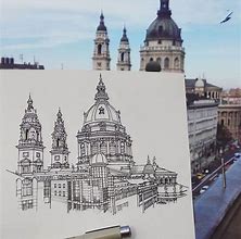 Image result for Sketch Painting Building Europe