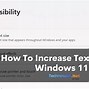 Image result for Increase Text Size Windows 11