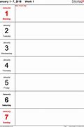 Image result for Free Daily Printable Weekly Calendar 2018