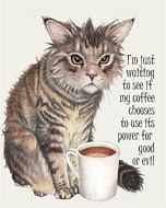 Image result for Coffee Cat Meme Cartoon