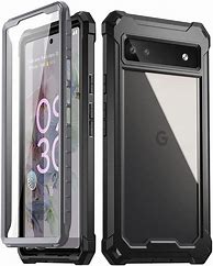 Image result for Google Pixel 6A Chalk with Charcoal Case
