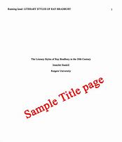 Image result for Title Page for Term Paper Example