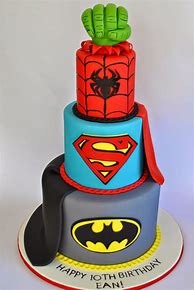Image result for Superhero Birthday Cake