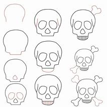 Image result for How to Draw Skull. Emoji