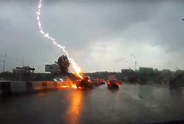 Image result for Car Struck by Lightning
