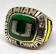 Image result for Miami Hurricanes Championship Rings