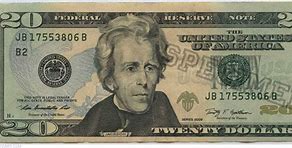 Image result for 20 Dollar Bill Front Actual Size