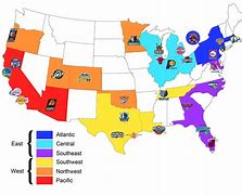Image result for 2018 NBA Teams Location Map