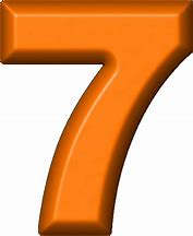 Image result for Orange 7 Number Font