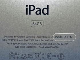 Image result for iPad Model Numbers