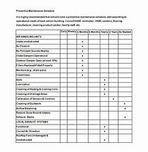 Image result for Free Preventive Maintenance Schedule Template
