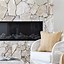 Image result for Gray Stacked Stone Fireplace