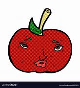Image result for Cartoon Apple with Face