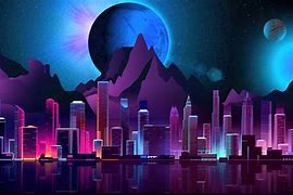 Image result for Retro Neon Future City