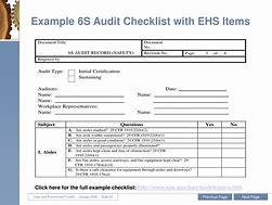 Image result for 6s Checklist Template