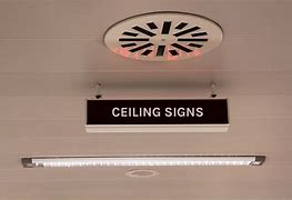 Image result for Ceiling Hanging Sign Holders