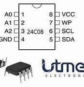 Image result for Arduino 24C08 EEPROM Schematic