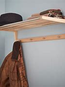 Image result for Coat Rack and Shelf Light Wood