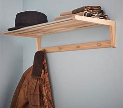 Image result for Coat Rack with Storage Shelf