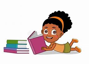Image result for Black Girl Reading Cartoon