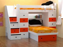 Image result for Kids Bunk Bed with Fixed Seating Underneath