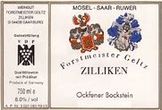 Image result for Zilliken Forstmeister Geltz Ockfener Bockstein Riesling Auslese