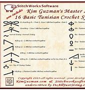 Image result for Tunisian Crochet Chart Symbols