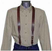 Image result for Brown Leather Suspenders